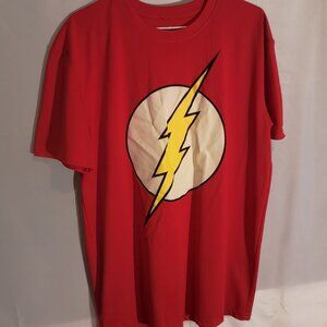 DC Comics Men's Size Large Red Flash T-shirt & Wooden Bazinga Trinket Box